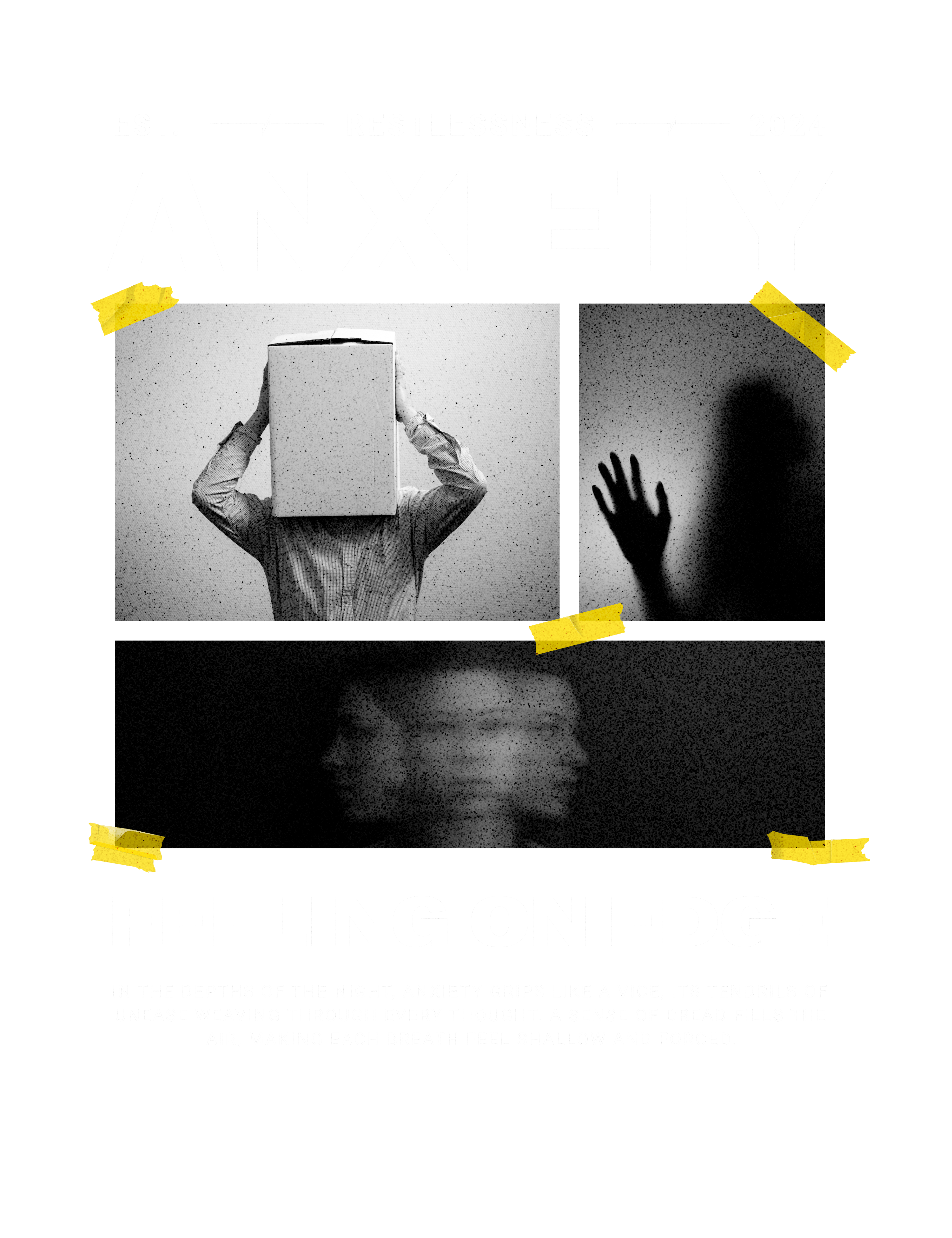 Men - Round Neck Half Sleeve Tshirt - Anxiety