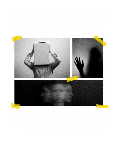 Men - Round Neck Half Sleeve Tshirt - Anxiety