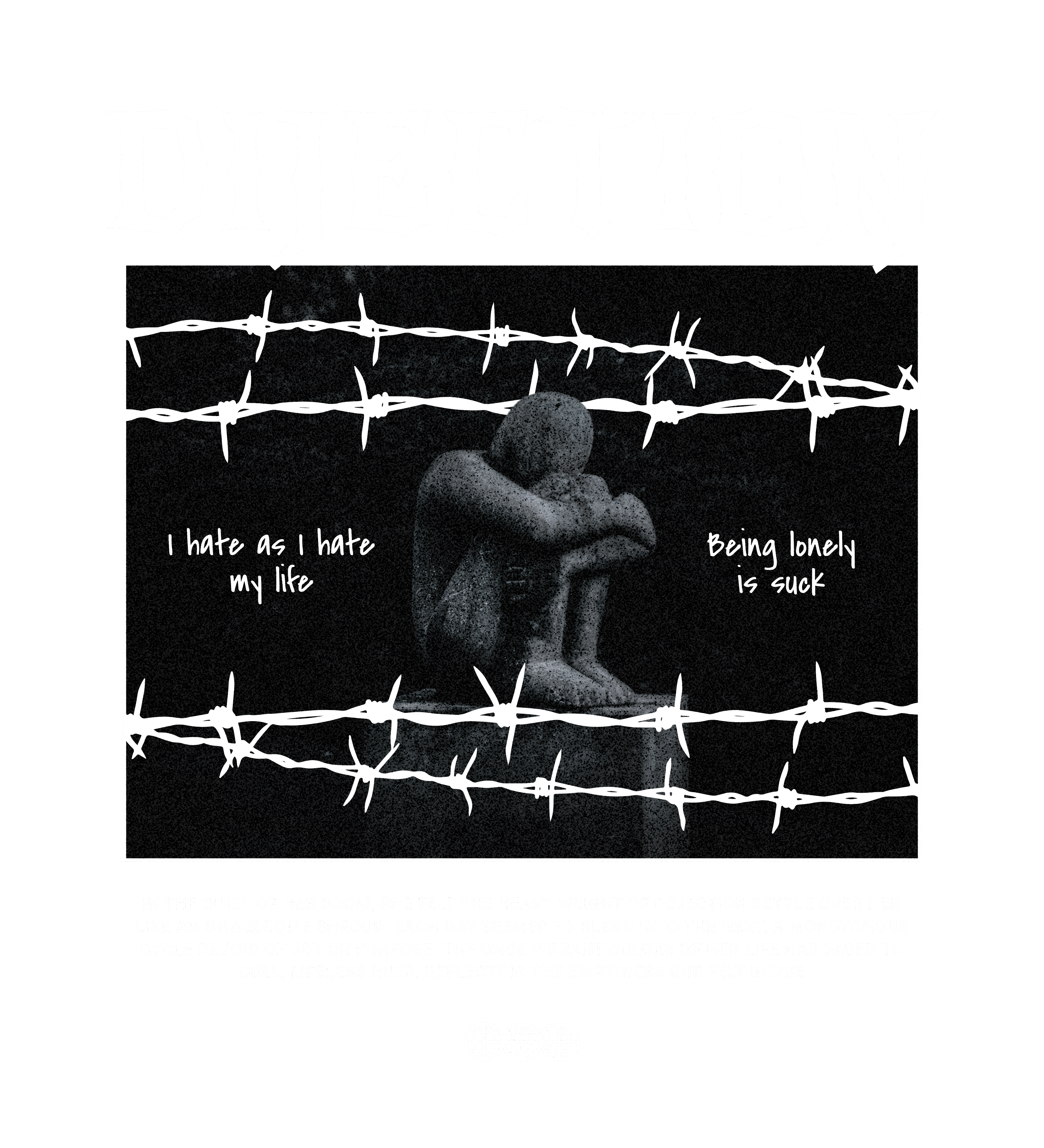 Men - Round Neck Half Sleeve Tshirt - Dijection