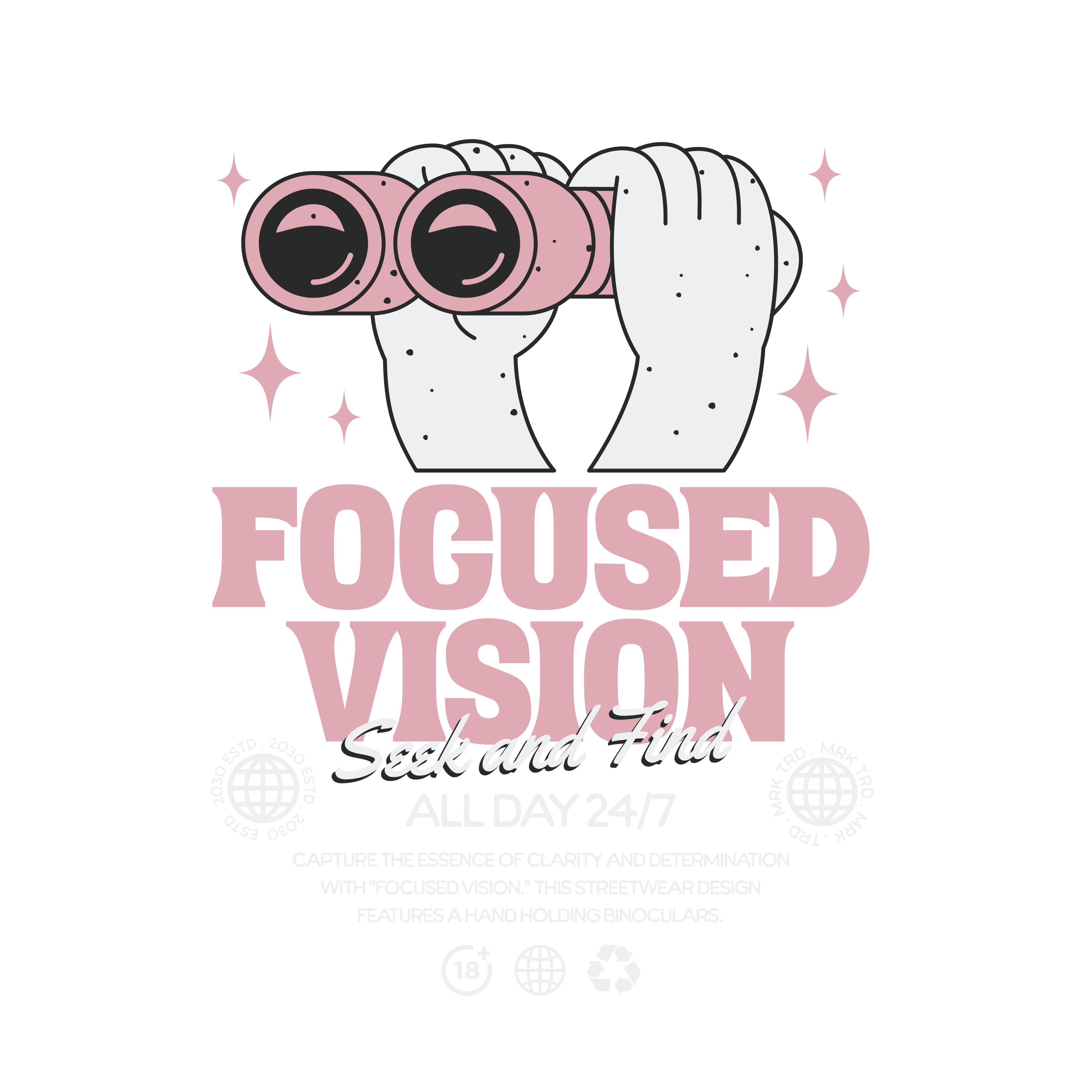 Men - Round Neck Half Sleeve Tshirt - Focused Vision