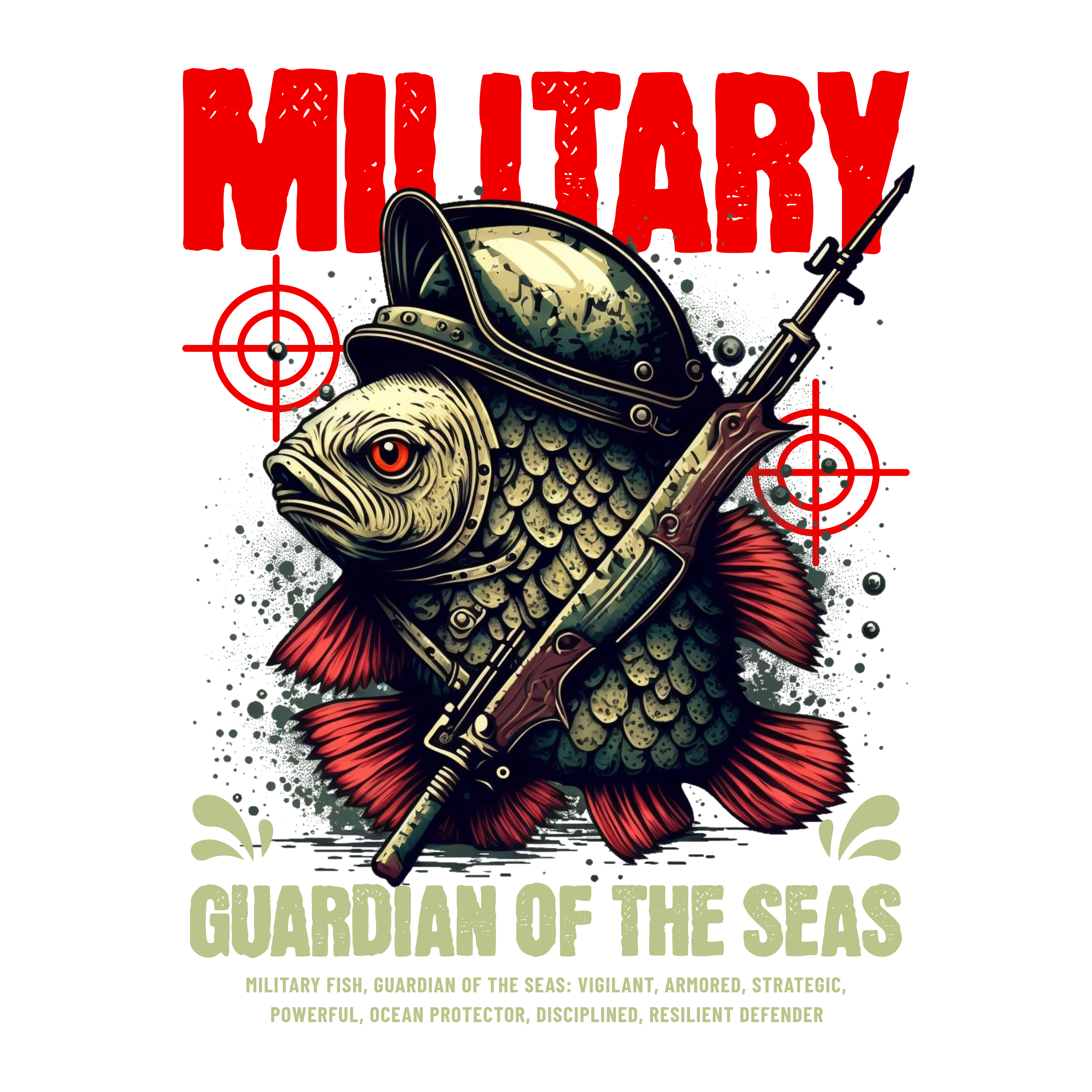 Men - Round Neck Half Sleeve Tshirt - Guardian of the seas