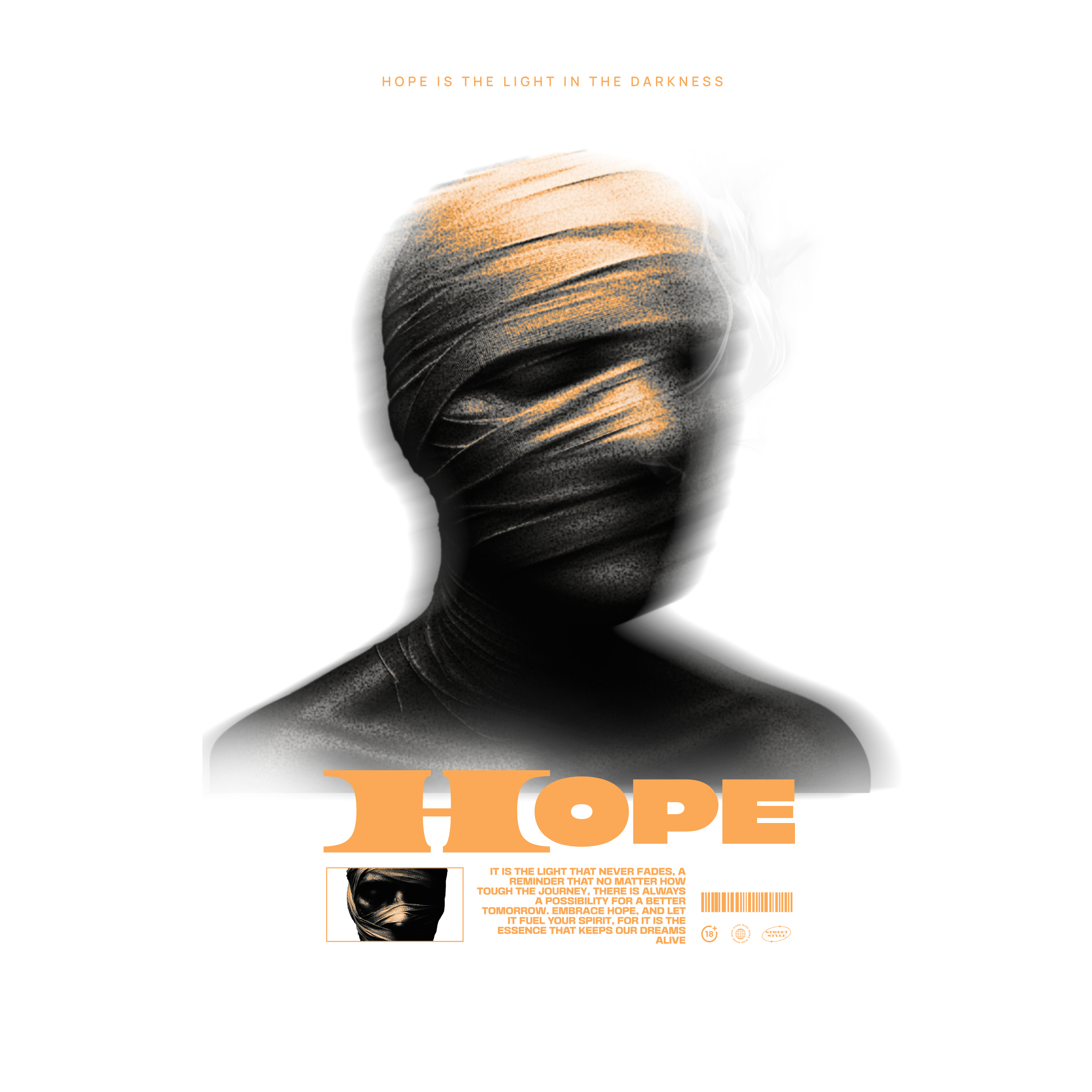 Men - Round Neck Half Sleeve Tshirt - Hope