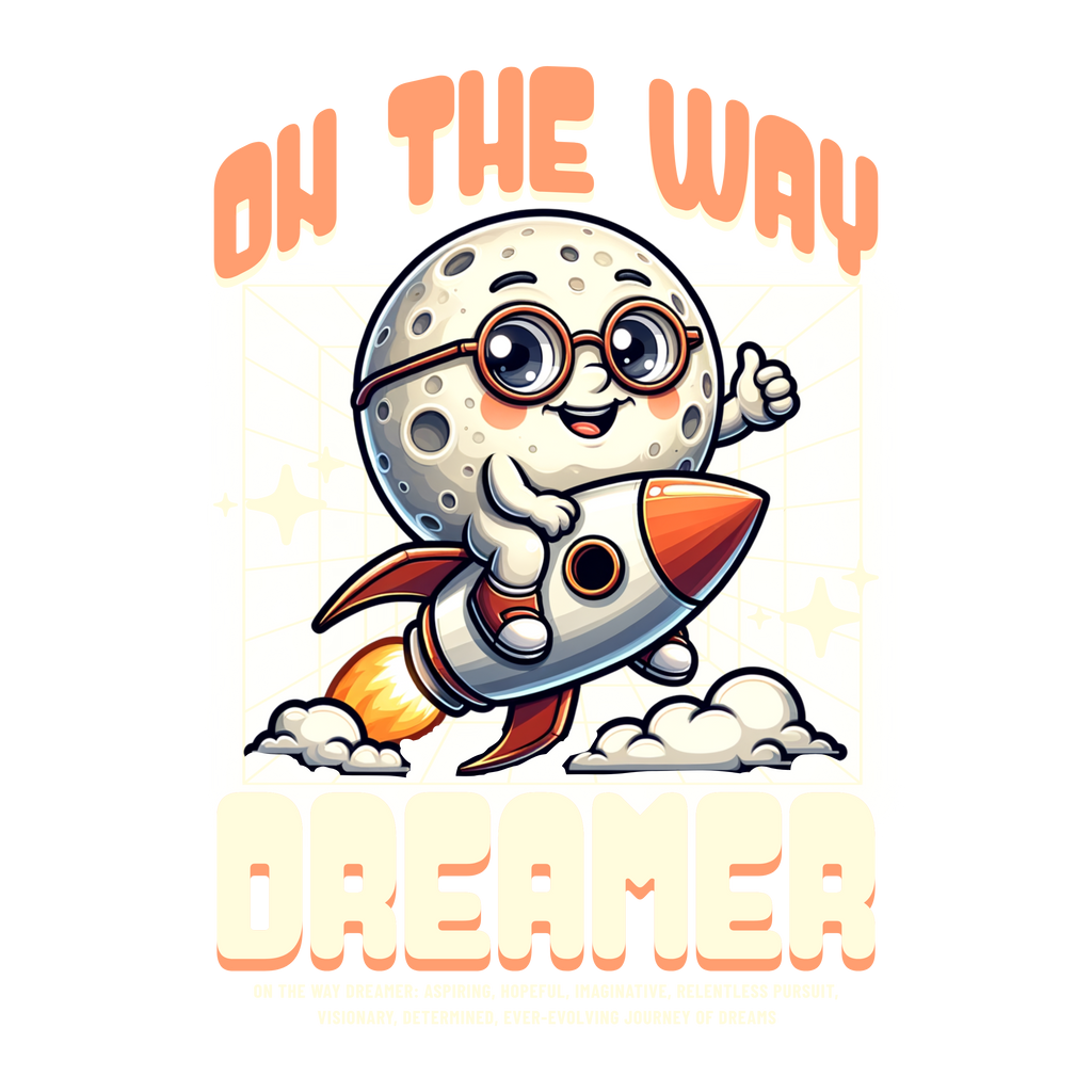 Men - Round Neck Half Sleeve Tshirt - On The Way Dreamer