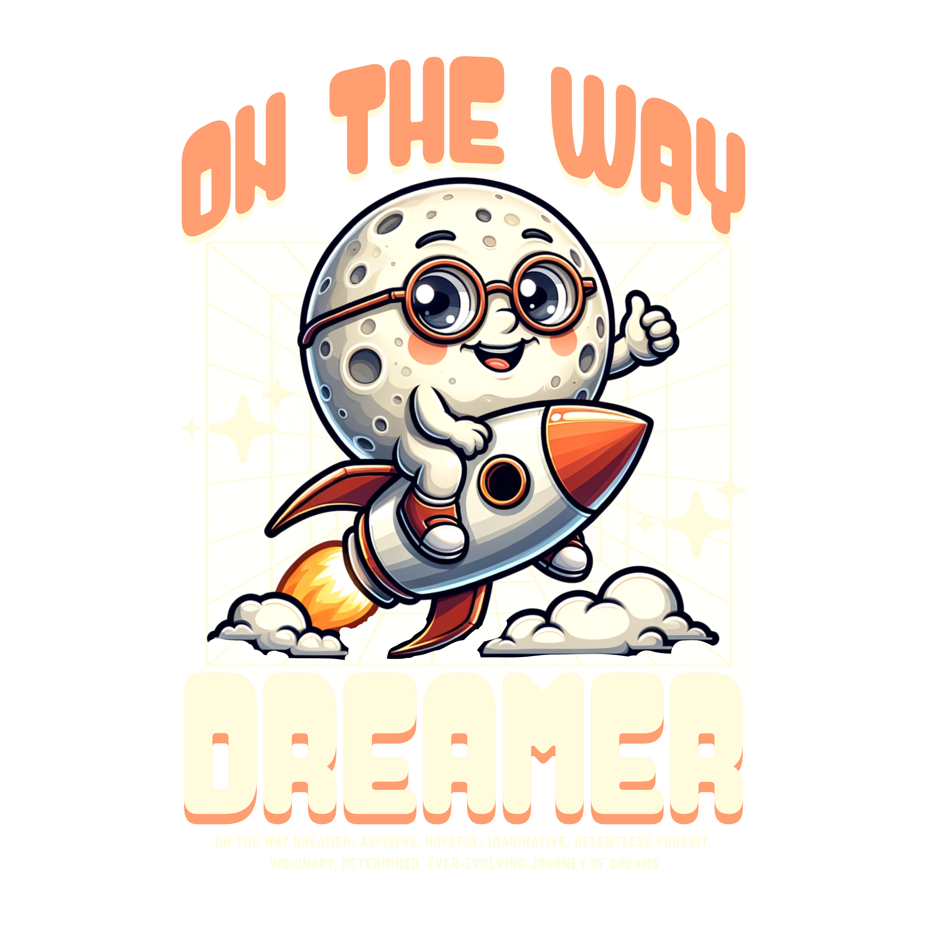 Men - Round Neck Half Sleeve Tshirt - On The Way Dreamer