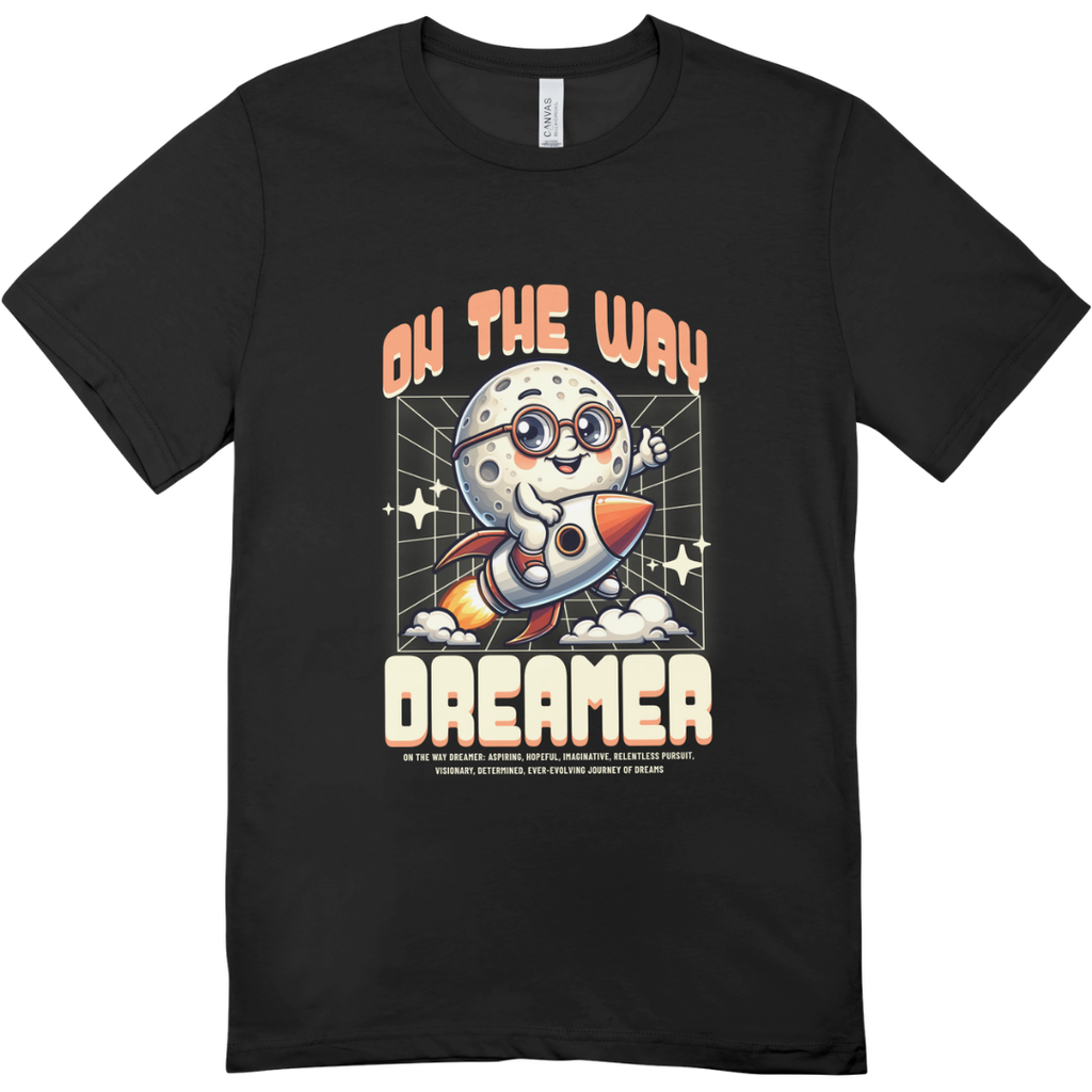 Men - Round Neck Half Sleeve Tshirt - On The Way Dreamer