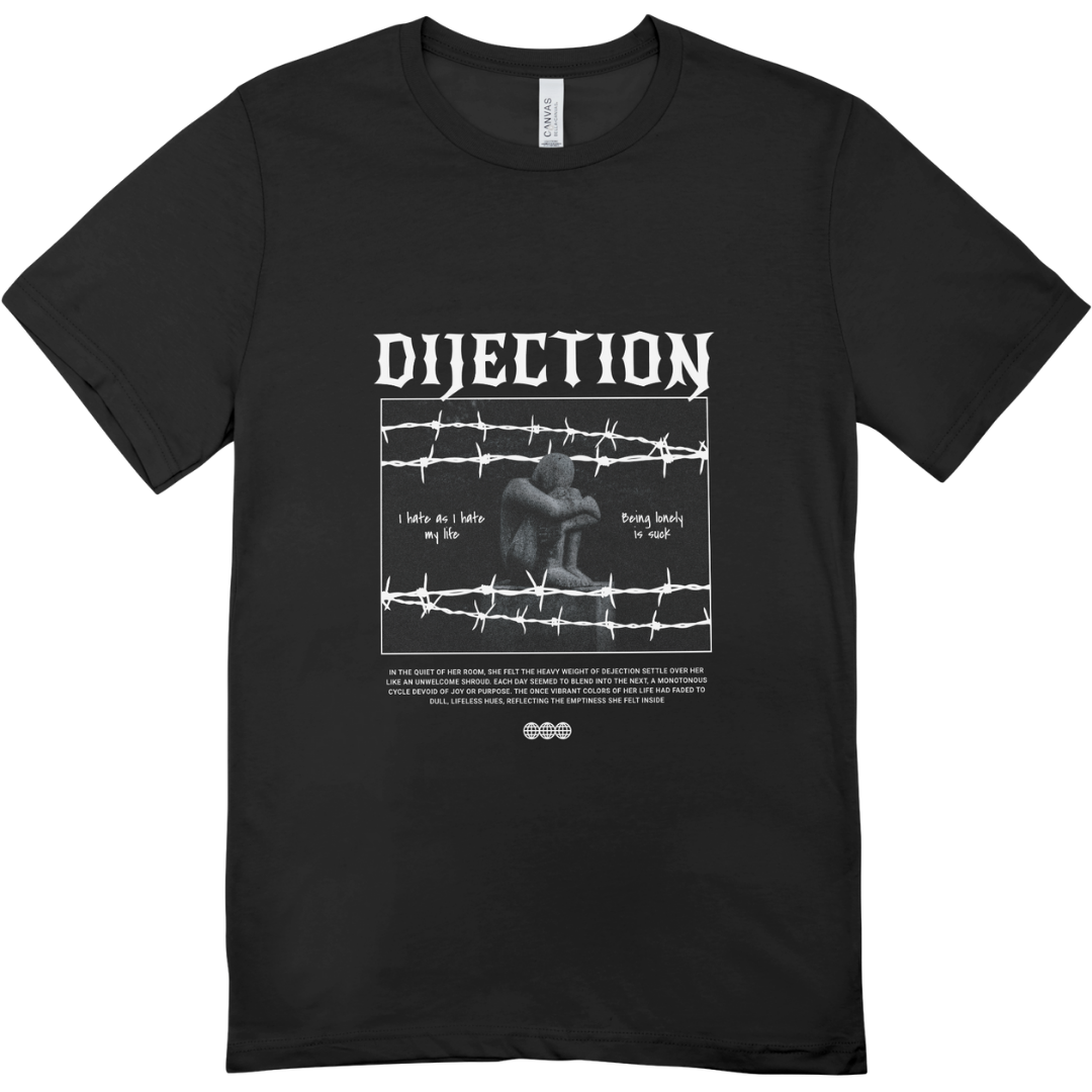 Men - Round Neck Half Sleeve Tshirt - Dijection