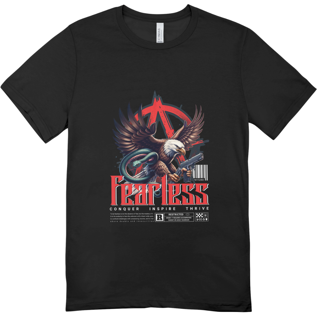 Men - Round Neck Half Sleeve Tshirt - Fearless