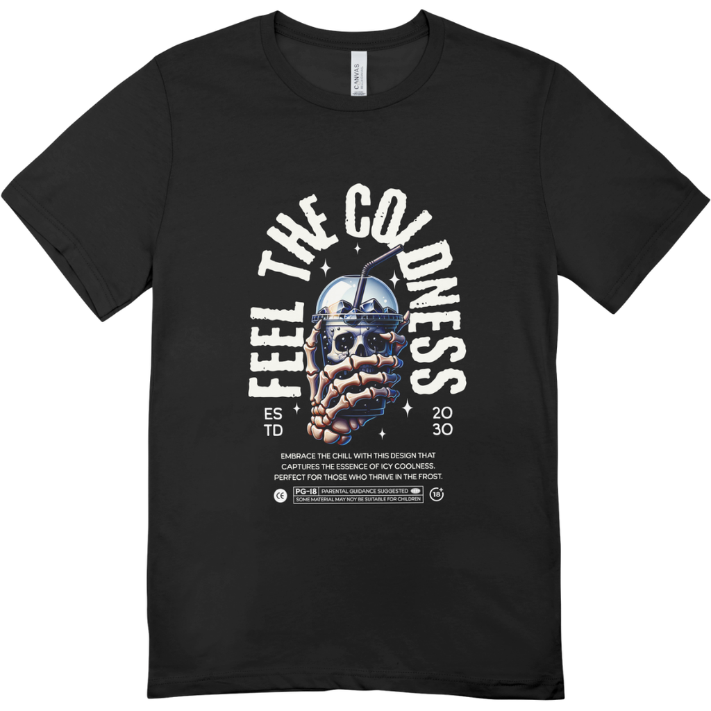 Men - Round Neck Half Sleeve Tshirt - Feel The Coldness