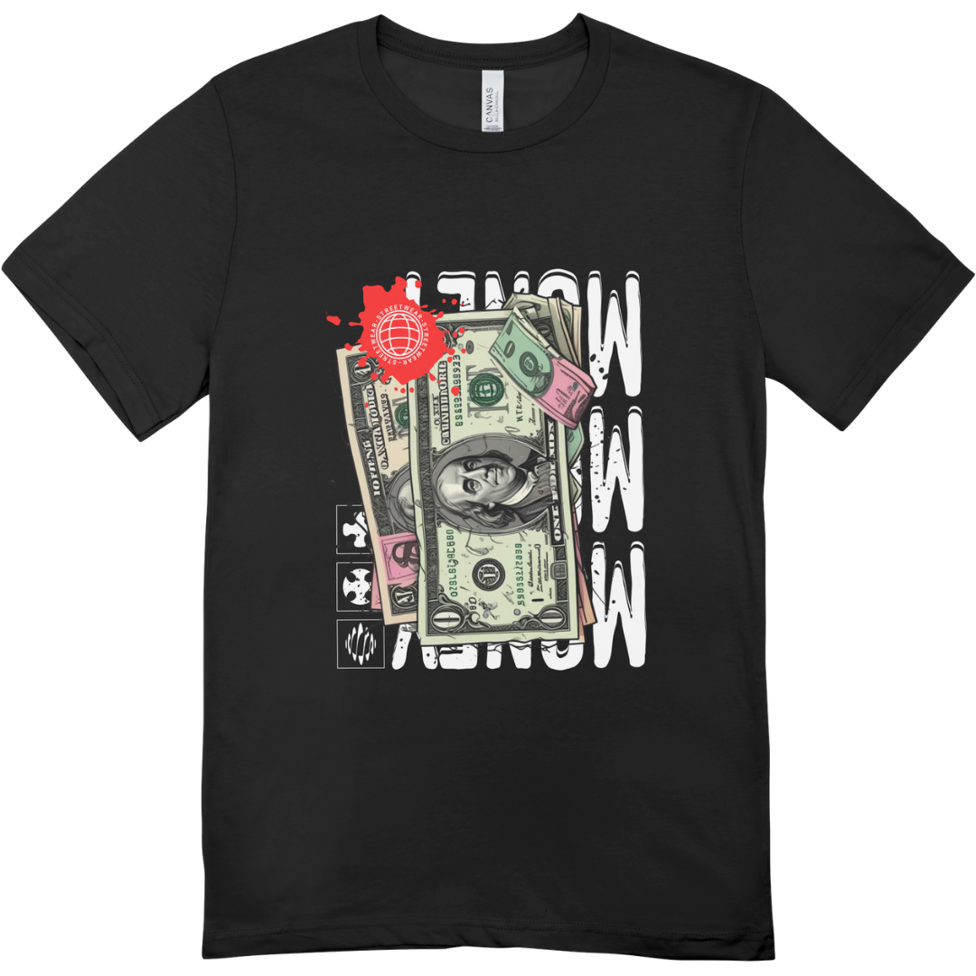 Men - Round Neck Half Sleeve Tshirt - Money