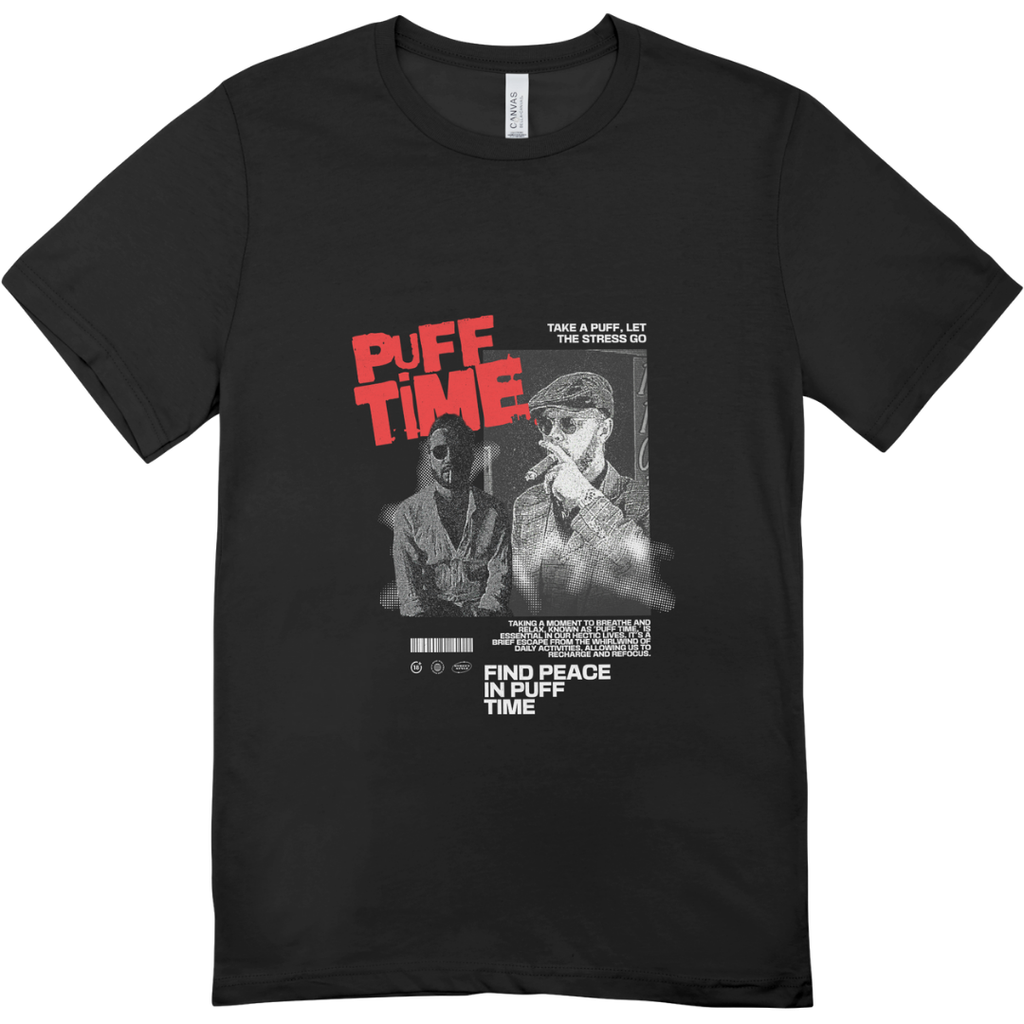 Men - Round Neck Half Sleeve Tshirt - Puff Time