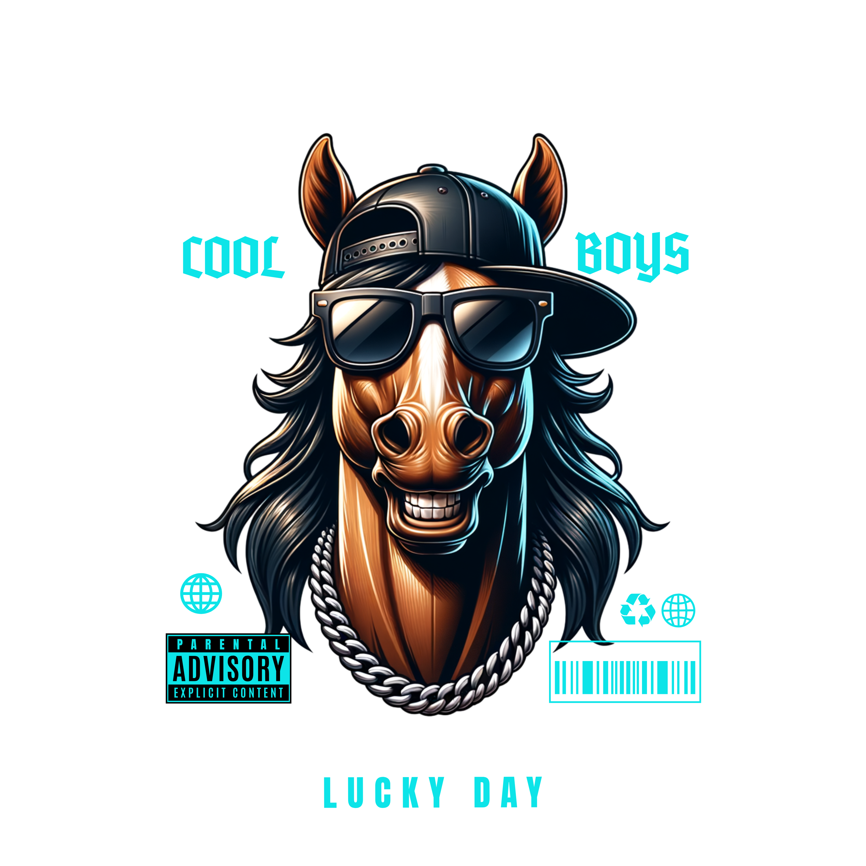 Men - Round Neck Half Sleeve Tshirt - lucky day